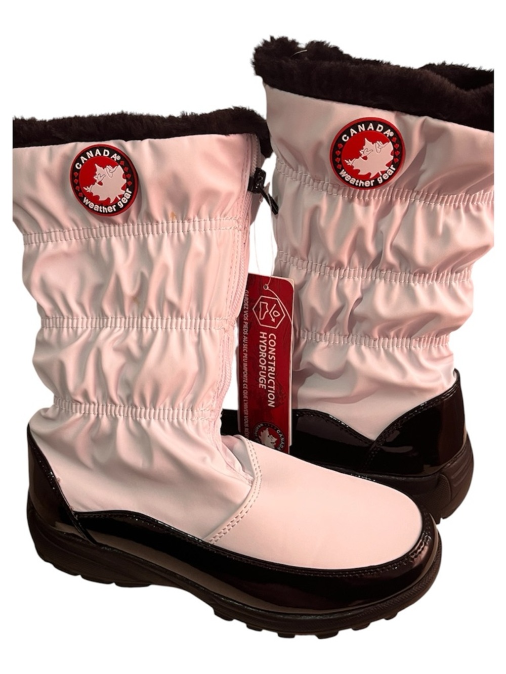Canada Weather Gear Pink Waterproof Men’s Snow Boots